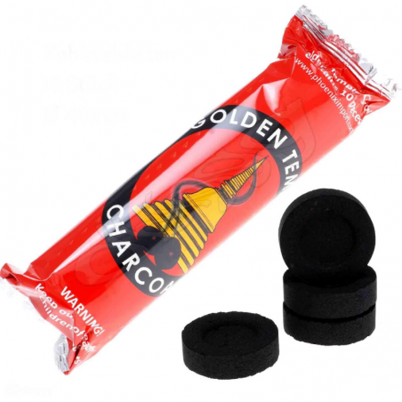 Rotolo carboncini per bruciatori incenso Golden Temple - 4cm
