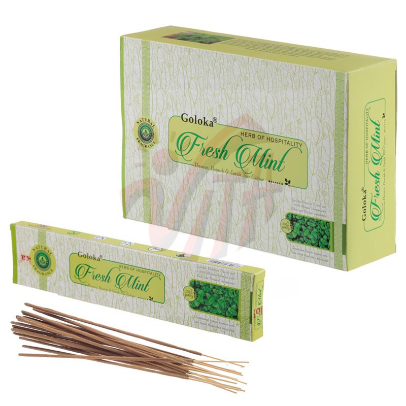 Menta Fresca – Incenso Goloka Natural Fresh Mint Bastoncini Naturali