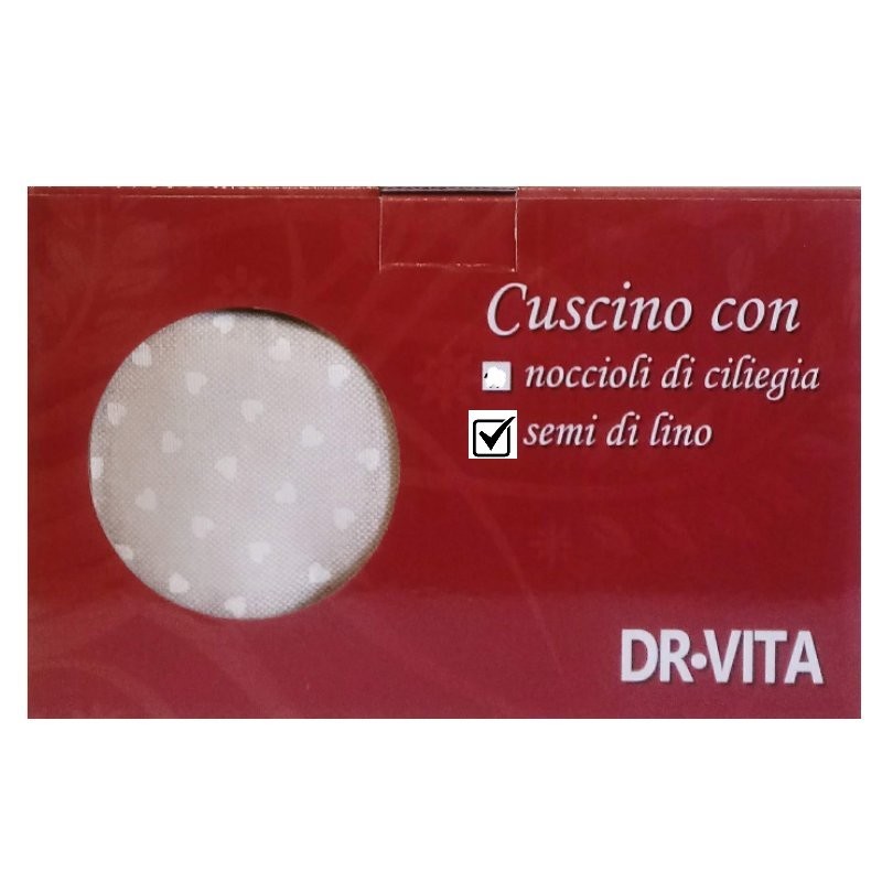 Fascia con Semi di Lino - (58 x 13 x 4cm) - (900 - 970gr.) - Cuoricini Bianchi