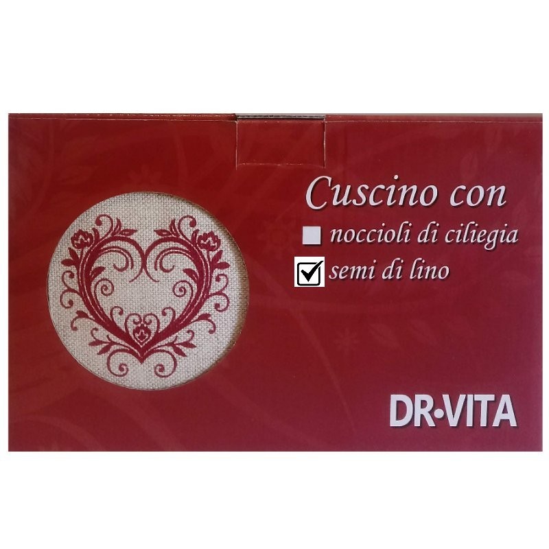 Cuscino con semi di lino - (32 x 19cm) - (650 - 780gr.) - Cuori Tirolesi