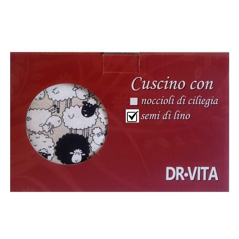 Cuscino con semi di lino - (32 x 19cm) - (650 - 780gr.) - Pecorelle
