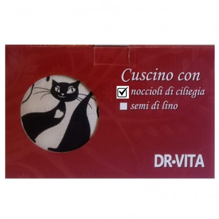 Cuscino con noccioli di ciliegia - (32 x 19 x 5cm) - (570 - 710gr.) - Gatti